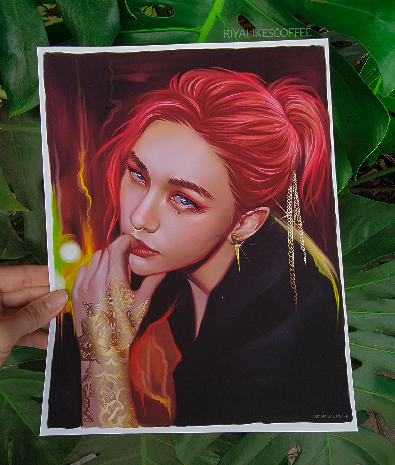 "Red Haze" Large Art Print 8.5 x 11