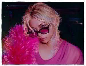 "Pink Mood" Small Art Print 4.25 x 5.5