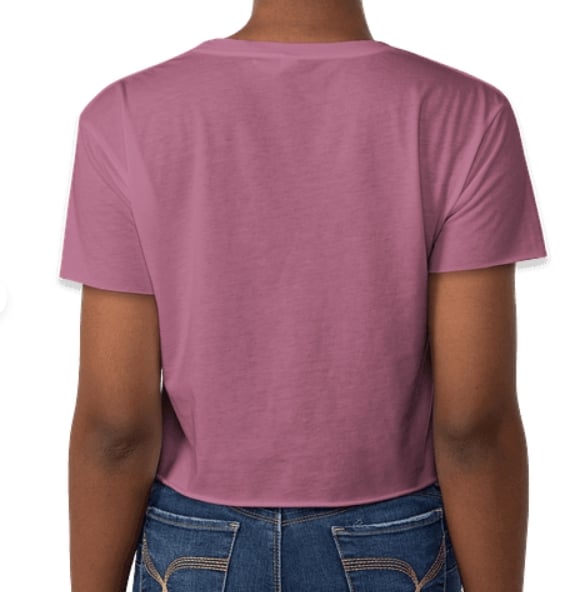 Image of Muave/White Crop Shirt 