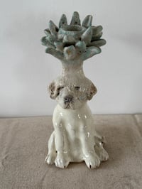 Image 1 of Clay: Young Dog Candle Holder