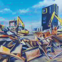 Image 3 of The Partial Demolition of Ocean Terminal,  limited edition giclée print