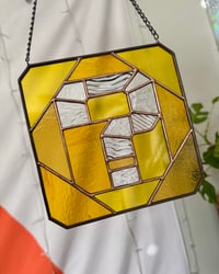 Image 2 of Tipper Question Block Stained Glass Suncatcher