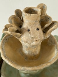 Image 1 of Clay: Sunflower Candle Holder/plate