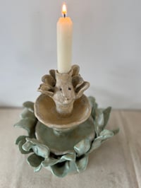 Image 3 of Clay: Sunflower Candle Holder/plate