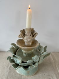Image 5 of Clay: Sunflower Candle Holder/plate