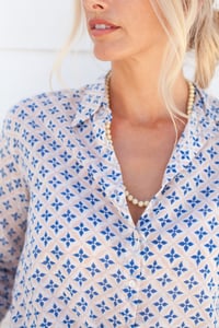 Image 3 of Boyfriend Shirt Blue/Sand Pebble