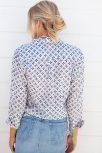 Image 5 of Boyfriend Shirt Blue/Sand Pebble