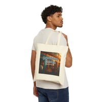 Image 2 of Dominican Corner Canvas Tote Bag — Vintage Market Design