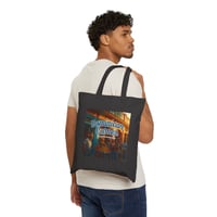 Image 3 of Dominican Corner Canvas Tote Bag — Vintage Market Design