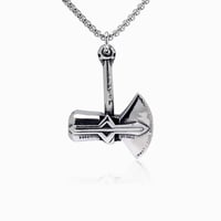 Image 2 of 👑The Armored Kingdom Stormbreaker War Axe Necklace-Bold Design-Statement Piece-Waterproof