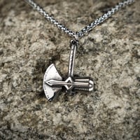 Image 4 of 👑The Armored Kingdom Stormbreaker War Axe Necklace-Bold Design-Statement Piece-Waterproof