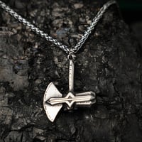 Image 6 of 👑The Armored Kingdom Stormbreaker War Axe Necklace-Bold Design-Statement Piece-Waterproof