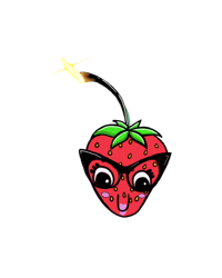 Strawberry Bomb Sticker