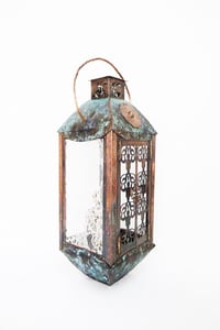 Image 3 of Copper Lantern with French Lace