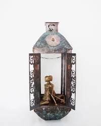 Image 4 of Copper Lantern with French Lace