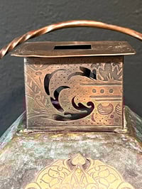 Image 6 of Copper Lantern with French Lace