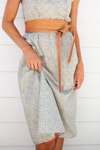 Image 6 of Short Sleeve Long Dress in Olive Star