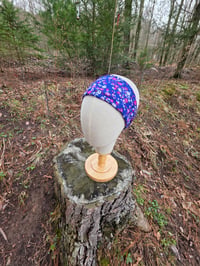 Image 2 of Soft Knit Headband in Ditzy Blue Floral 