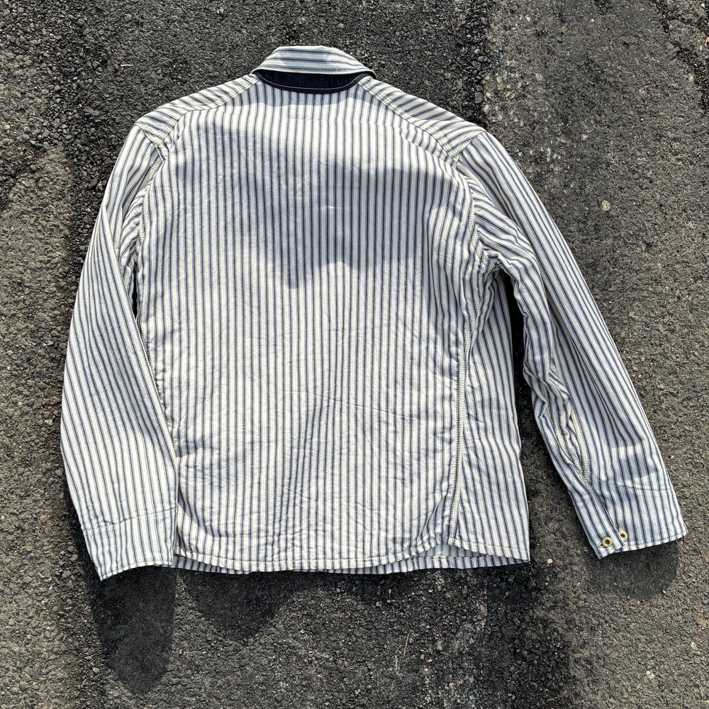 Image of Light Ticking 5 Pocket Chore Coat - Size 46