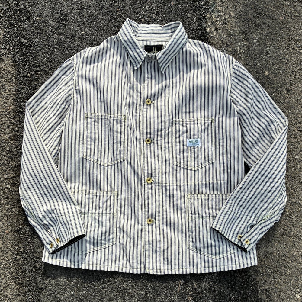 Image of Light Ticking 5 Pocket Chore Coat - Size 46