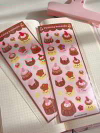 Pudding Kaomoji sticker sheet 