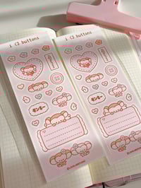 I <3 Buttons (writeable - matte Vinyl) Sticker sheet 