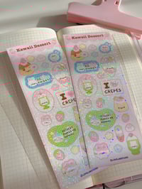 Kawaii dessert sticker sheet 
