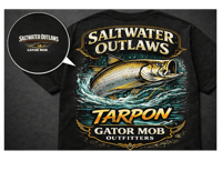 Image 5 of Tarpon – Saltwater Outlaws Tee | Gator Mob Outfitters