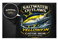 Image 5 of Yellowfin – Saltwater Outlaws Tee | Gator Mob Outfitters