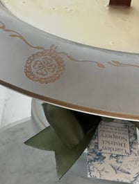 Image 2 of Sanctuary Footed Hand Painted Wooden Wick Soy Candle 