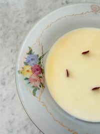 Image 4 of Sanctuary Footed Hand Painted Wooden Wick Soy Candle 