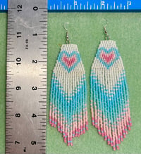 Image 2 of Trans Heart Earrings