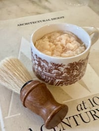 Image 1 of Palo Santo Tallow Currier & Ives Early Winter Church England Transferware Shaving Soap Set 