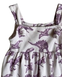 Image 3 of Kate Quinn Purple Dinosaur Dress- 3-6m
