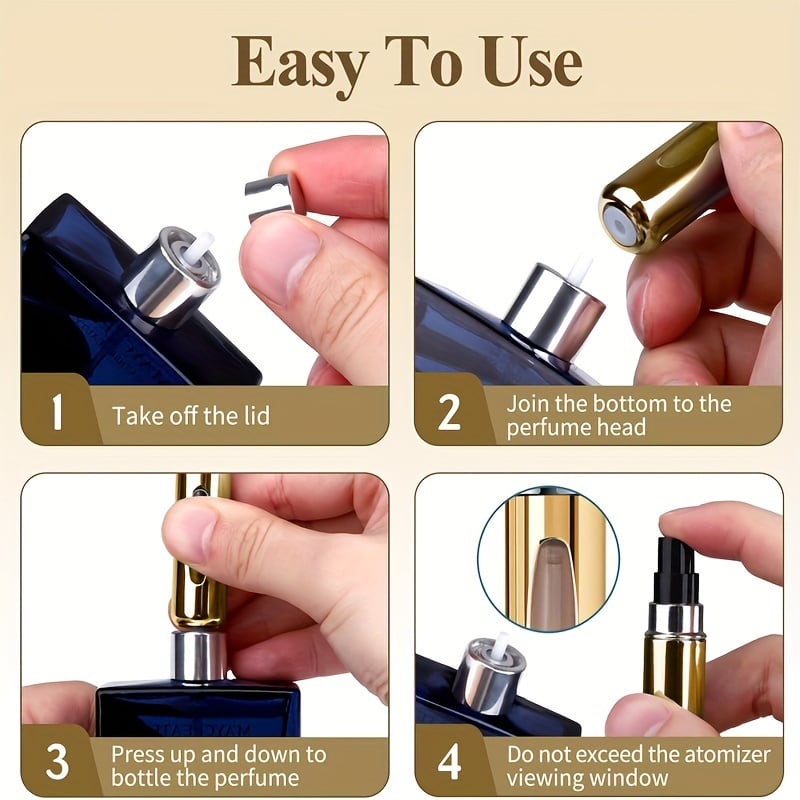 Image of Mini Refillable Perfume Atomizer Aluminum, Travel Perfume Atomizer 5ml, Portable Perfume Dispenser, 