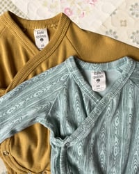 Image 1 of Kate Quinn Long Sleeve Wrap Onesie Set-NB