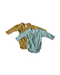 Image 2 of Kate Quinn Long Sleeve Wrap Onesie Set-NB