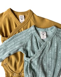 Image 3 of Kate Quinn Long Sleeve Wrap Onesie Set-NB