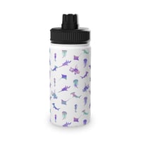 Image 1 of Ocean Creatures Stainless Steel Water Bottle — Aquatic Watercolor Octopus, Shark & Seahorse