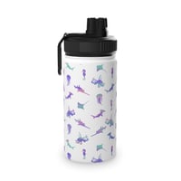 Image 3 of Ocean Creatures Stainless Steel Water Bottle — Aquatic Watercolor Octopus, Shark & Seahorse