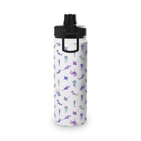 Image 5 of Ocean Creatures Stainless Steel Water Bottle — Aquatic Watercolor Octopus, Shark & Seahorse