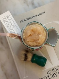 Image 5 of Ladies Old Foley Staffordshire England Chinoiserie Palo Santo Tallow Shave Soap Set 