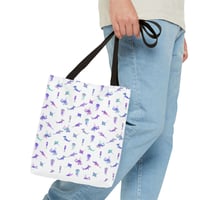 Image 3 of Watercolor Marine Life Tote Bag - Sharks, Rays & Sawfish…oh my!