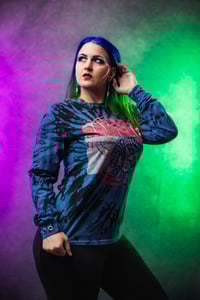 Image 4 of Small Ramones studded long sleeve tie dye tee