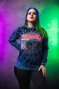 Image 5 of Small Ramones studded long sleeve tie dye tee
