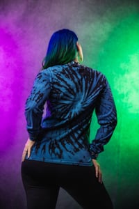 Image 3 of Small Ramones studded long sleeve tie dye tee