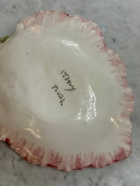 Image 4 of Italian Painted Porcelain Soap Dish with Lemon Magnolia 549 Baccarat Artisan Soap Set 