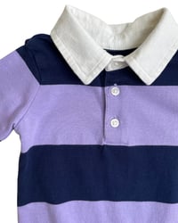 Image 3 of Primary Striped Rugby Romper-3-6m