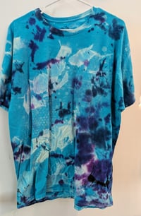 teal and purple t shirt