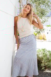 Image 3 of Lined Bias Skirt Blue Sand Pebble